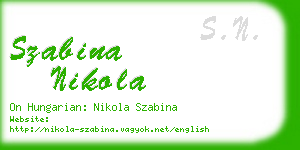 szabina nikola business card